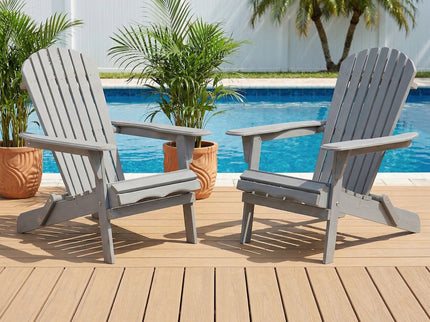 Oversize Outdoor Folding Adirondack Chair, Patio Chair For Garden