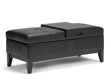 Oregon - Contemporary Storage Ottoman Bench With Tray