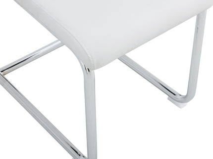 Modern Dining Chairs With Padded Seat, Metal Legs