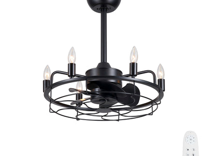 Modern Farmhouse Ceiling Fan, Adjustable Hanging