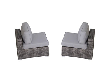 Minnesota - 9 Piece Sectional Sofa Set With Cushions - Gray Mix