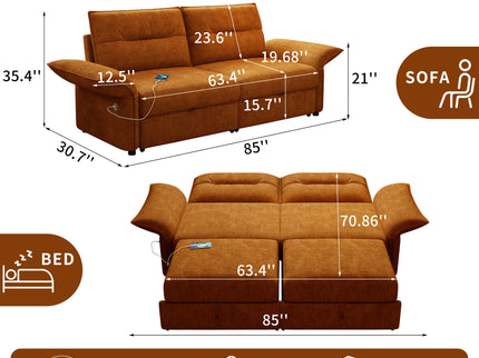 Sofa Bed With Convertible Design, Living Room Furniture
