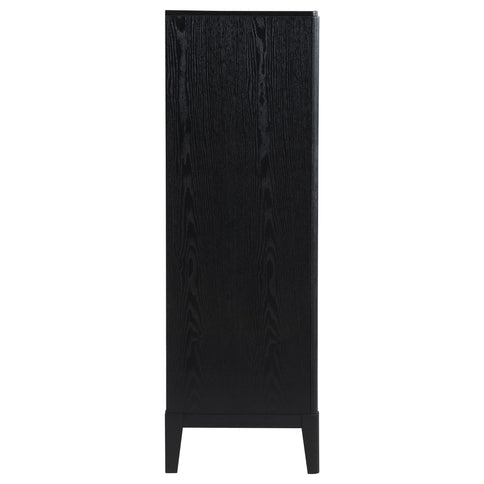Mason - 5 Drawer Chest With Fluted Design - Black