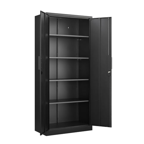 2 Door File Cabinet With Lock, 4 Adjustable Shelves, Heavy-Duty