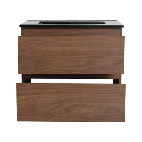 Wall Mounted Bathroom Vanity With Sink, 2 Soft Close Drawers