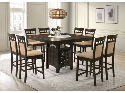 Upholstered Counter Height Stools (Set of 2) - Beige / Brown