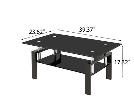 Tempered Glass Table With Storage