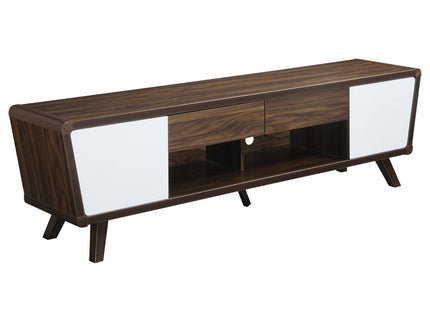 2 Door TV Console With Storage - Walnut
