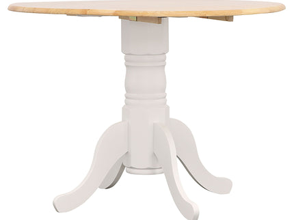 Greer - 5 Piece Dining Set With Drop Down Leaf Table And Curved Back Chairs - White