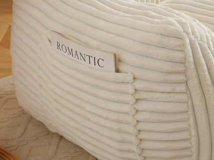 Giant Bean Bag Chair With Armrests And Footstool