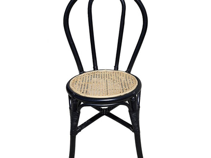 Rattan Dining Chair (Set of 2) - Black Multi