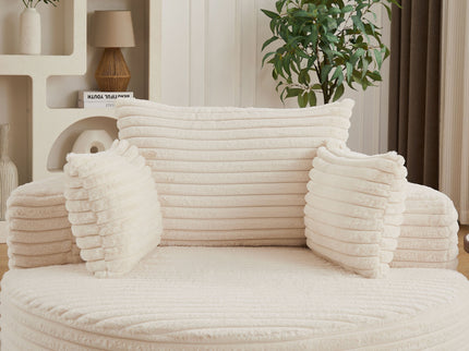 Modern Single Sofa With Backrest Pillow For Living Room