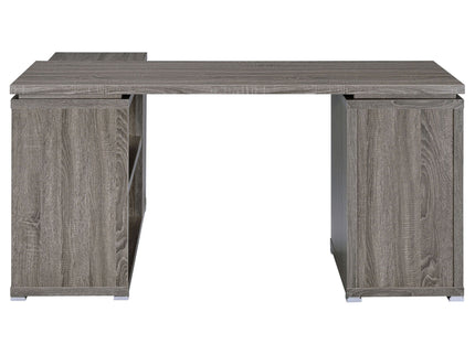 Tona - L-Shape Computer Desk With 3 Drawers And 5 Shelves