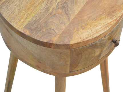 Nordic Chestnut Circular Nightstand