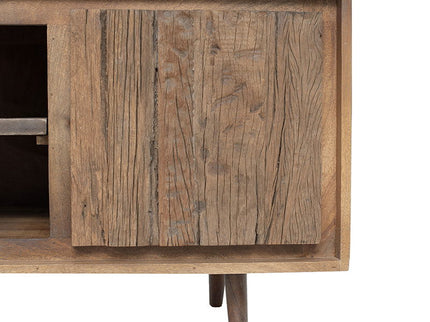 TV Cabinet With Recycle Wood 2 Door - Brown