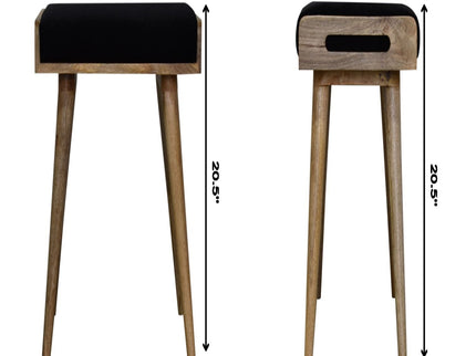 Tray Style Footstool - Black