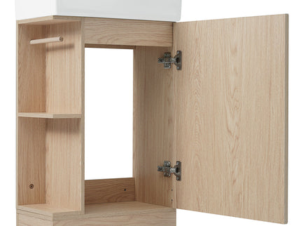 Modern Bathroom Vanity With Sink And 2 Tier Shelf