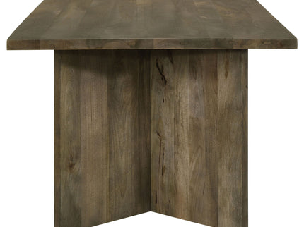 Roman - Rectangular Double V Leg Dining Table - Brown