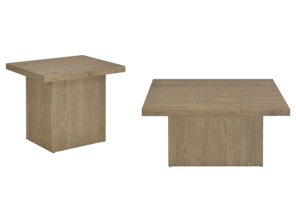 Eldridge - Coffee Table Set With Chunky Square Tops