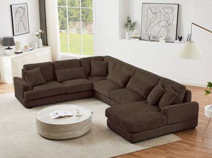 Oversized Sectional Sofa U - Shaped Sofa Couch Modern Sofa Upholstered In Soft With A Chaise Lounge For Living Room