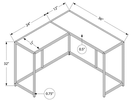 Corner Accent Console Table For Entryway, Unique L-Shaped Design