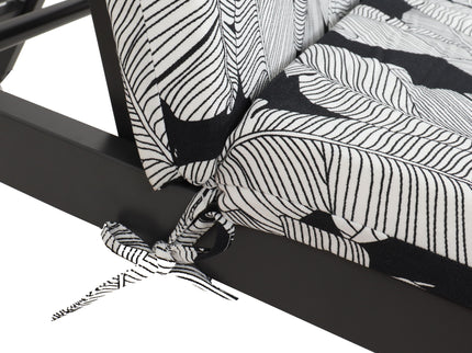 2 Piece Chaise Lounge Chair Cushion Set With Ties