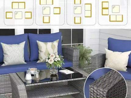 Modern Patio Set With Table And Cushions