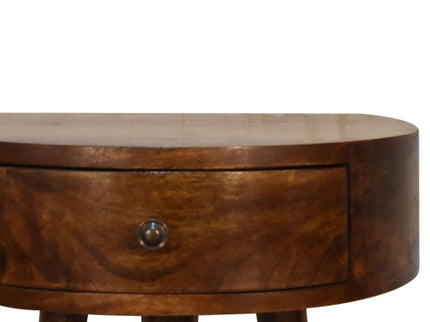 Semi Circle Nightstand - Chestnut