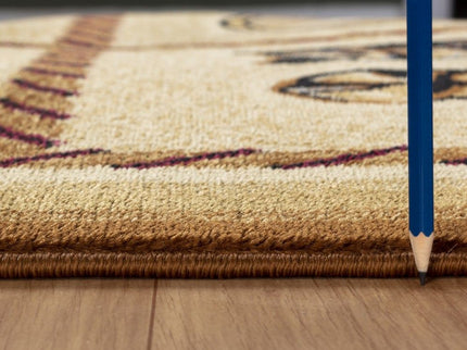 Tribes - 5'3" X 7'3" Southwest Area Rug - Beige