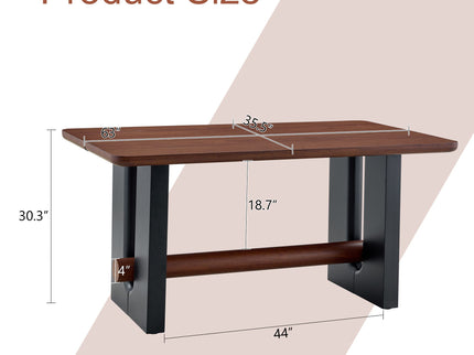 Compact Dining Table - Walnut / Black