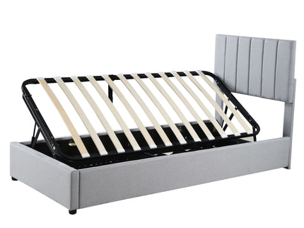 Upholstered Platform Bed With A Hydraulic Storage System