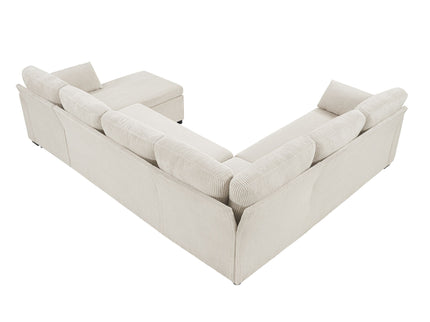 Convertible U-Shaped Sectional Sofa Bed With Reversible Chaise