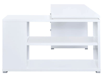 Tona - L-Shape Computer Desk With 3 Drawers And 5 Shelves