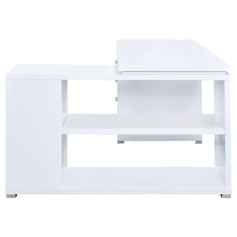 Tona - L-Shape Computer Desk With 3 Drawers And 5 Shelves