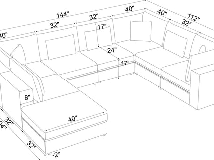 Upholstered Modular Sectional & Custom Configuration