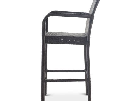 Outdoor Wicker Barstools With Rattan And Iron Frame