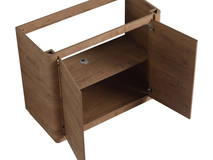 Freestanding Bathroom Vanity With Sink, 2 Small Storage Cabinets, Soft Close Doors