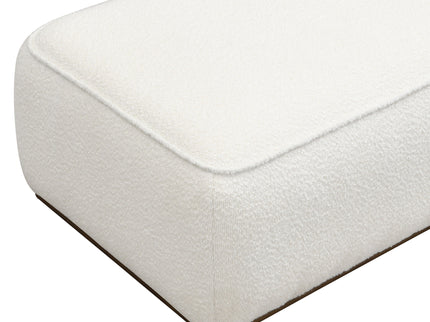 Grainy Footstool For Home - Beige