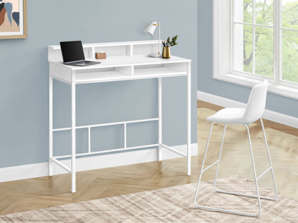 Computer Desk For Home Office, Standing, Storage Shelves, Laptop, Contemporary & Modern