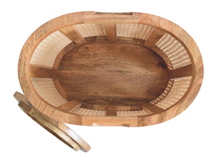 Larissa - Lid Up, Storage Stool - Oak