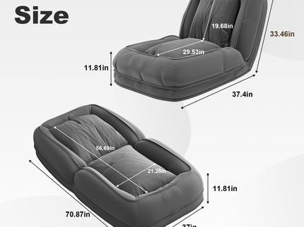 Upholstered Foldable Lazy Sofa Bed For Adults And Pets