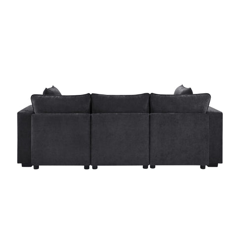 Modern Sectional Sofa U-Shaped With Movable Ottoman Storage Armrests And USB Ports
