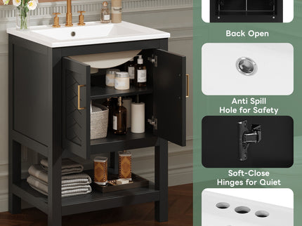 Modern Bathroom Vanity With Elegant Twill Design