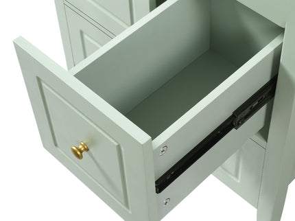 Retro Bathroom Vanity With Sink, Soft Closing Cabinet & Drawers