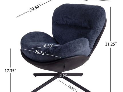360° Swivel Office Chair, No Wheels