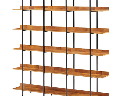 Vintage Industrial 5 Tier Open Bookcase