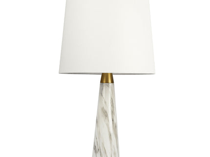 Enclave - Hydro Table Lamp With On / Off Switch Base Shade - Gold / White / White Marble