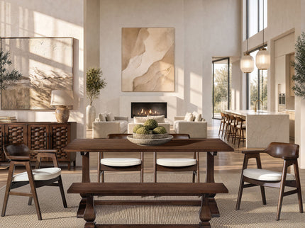 Whitmore - Trestle Dining Table - Dark Brown