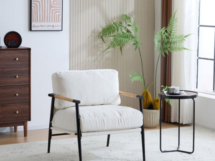 Modern Accent Chair With Cushions, Cozy Seating