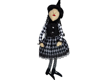 Halloween Sitting Witch Decor - Black